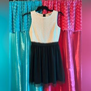 black and white formal dress